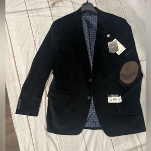 Ralph Lauren Men's Black Blazer with Patterned Lining